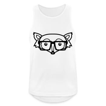 Kopf Design Fuchs - Männer Tank Top atmungsaktiv - Weiß - Vorne - Nick (188cm)