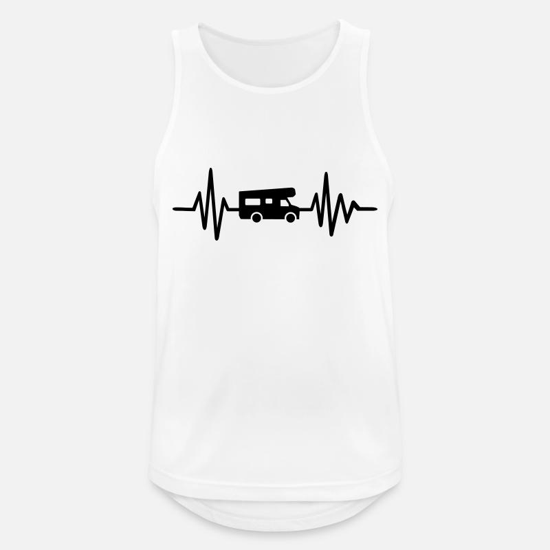 Camping - Männer Tank Top atmungsaktiv - Weiß