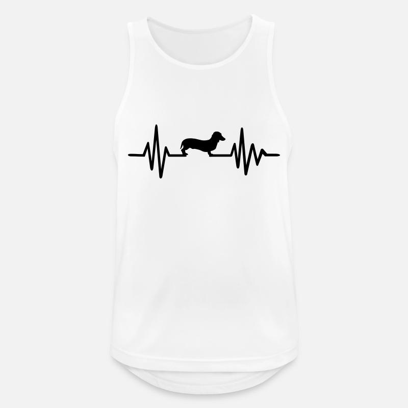 Dackel - Männer Tank Top atmungsaktiv - Weiß