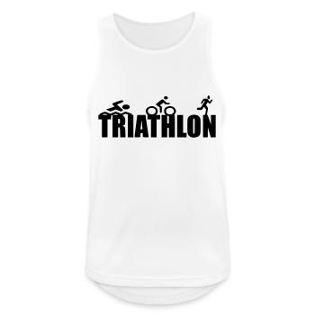 Équipe de compétition sportive de triathlon - Débardeur respirant Homme - blanc - Devant - Nick (188cm)