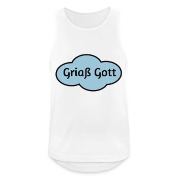 Griaß Gott - Männer Tank Top atmungsaktiv - Weiß - Vorne - Nick (188cm)