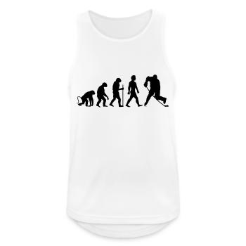 hockey evolution - Männer Tank Top atmungsaktiv - Weiß - Vorne - Nick (188cm)