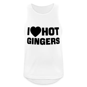 Ich liebe Ingwer - Männer Tank Top atmungsaktiv - Weiß - Vorne - Nick (188cm)