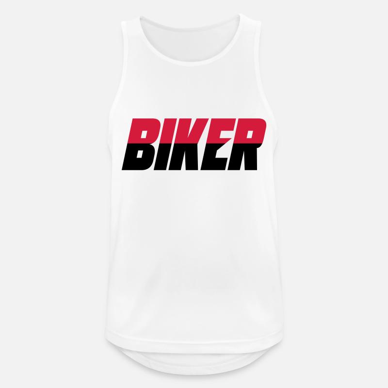 Biker Motorrad Spruch - Männer Tank Top atmungsaktiv - Weiß