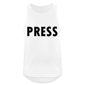 press - Men's Breathable Tank Top - white - Front - Nick (188cm)