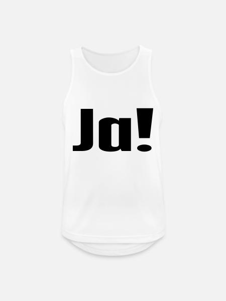 Ja! - Männer Tank Top atmungsaktiv - Weiß