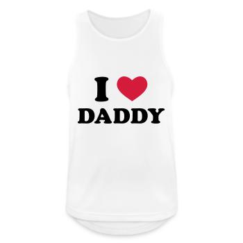 I Love Daddy - Débardeur respirant Homme - blanc - Devant - Nick (188cm)