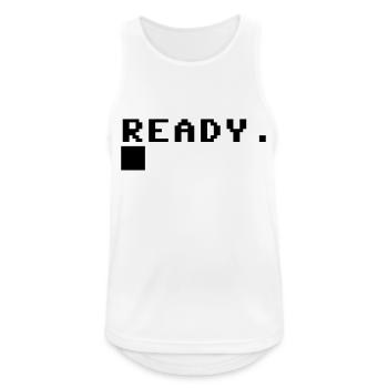 C64 Ready Nerd Computer Retro Geschenk Idee - Männer Tank Top atmungsaktiv - Weiß - Vorne - Nick (188cm)