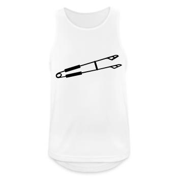 Grillzange GRILL PINCES Grillbesteck - Débardeur respirant Homme - blanc - Devant - Nick (188cm)