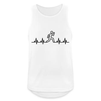 ECG running - Men's Breathable Tank Top - white - Front - Nick (188cm)