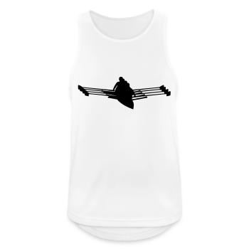Rudern, 4er - Männer Tank Top atmungsaktiv - Weiß - Vorne - Nick (188cm)