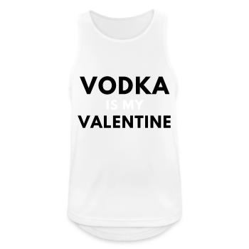 La vodka est mon valentine - Débardeur respirant Homme - blanc - Devant - Nick (188cm)