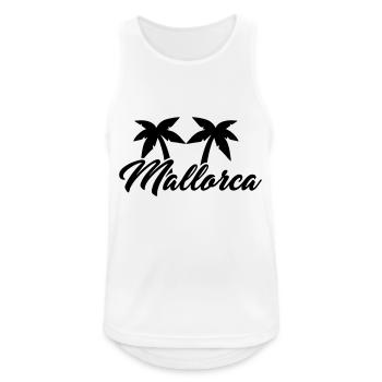 Mallorca - Männer Tank Top atmungsaktiv - Weiß - Vorne - Nick (188cm)