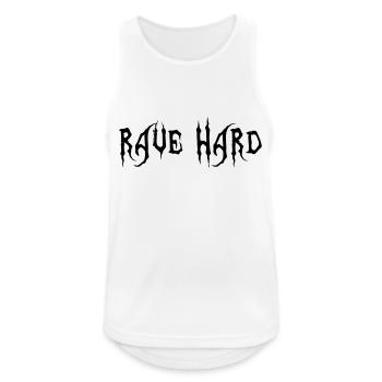 Rave Hard - Männer Tank Top atmungsaktiv - Weiß - Vorne - Nick (188cm)