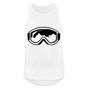 skibrille - Männer Tank Top atmungsaktiv - Weiß - Vorne - Nick (188cm)
