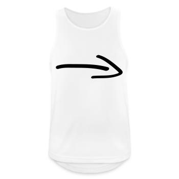 pfeil - Männer Tank Top atmungsaktiv - Weiß - Vorne - Nick (188cm)