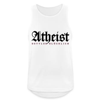 Atheist - Männer Tank Top atmungsaktiv - Weiß - Vorne - Nick (188cm)