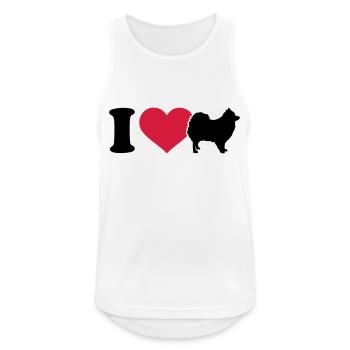 Spitz - Männer Tank Top atmungsaktiv - Weiß - Vorne - Nick (188cm)