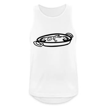 paella plat spécialité culinaire espagnole espagne - Débardeur respirant Homme - blanc - Devant - Nick (188cm)