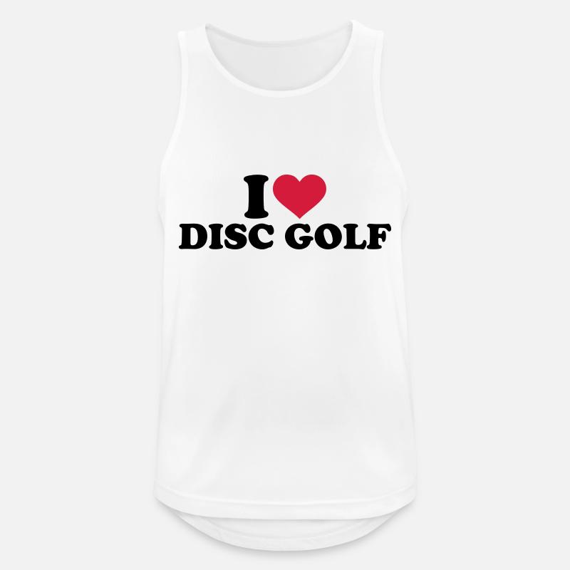 Disc golf - Männer Tank Top atmungsaktiv - Weiß