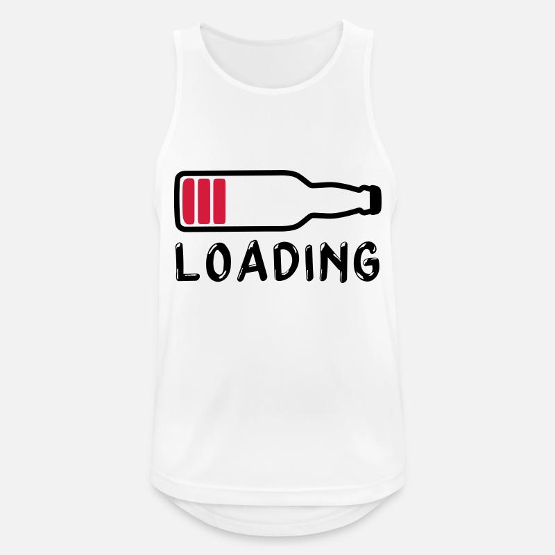 loading beer drink - loading - Men's Breathable Tank Top - white