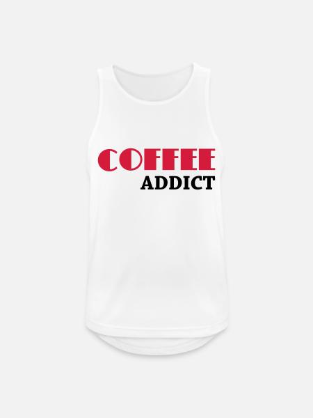 Coffee Addict - Débardeur respirant Homme - blanc