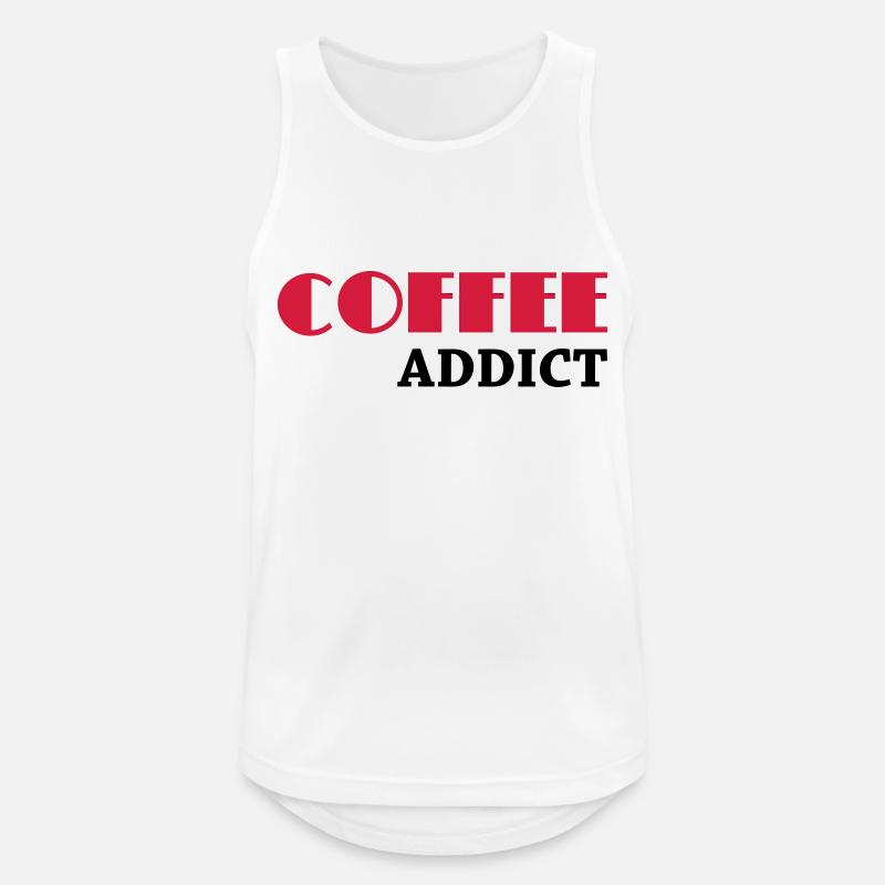 Coffee Addict - Männer Tank Top atmungsaktiv - Weiß