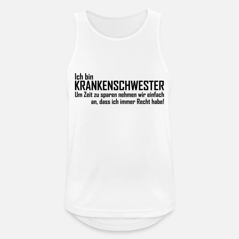 ich bin krankenschwester - Männer Tank Top atmungsaktiv - Weiß