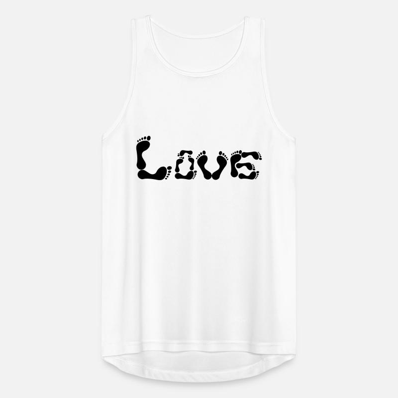 Barefoot Love Footprints color selectable Men's Breathable Tank Top
