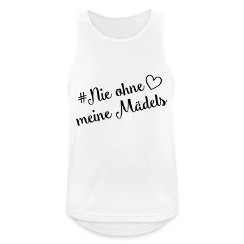 nie ohne meine mädels herz - Männer Tank Top atmungsaktiv - Weiß - Vorne - Nick (188cm)