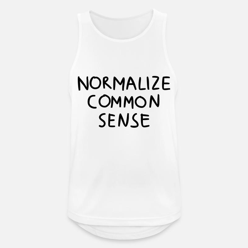 Normalize common sense - Männer Tank Top atmungsaktiv - Weiß