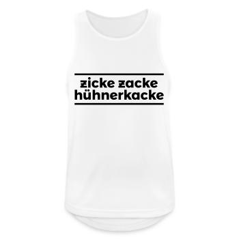 Zicke Zacke Hühnerkacke - Männer Tank Top atmungsaktiv - Weiß - Vorne - Nick (188cm)