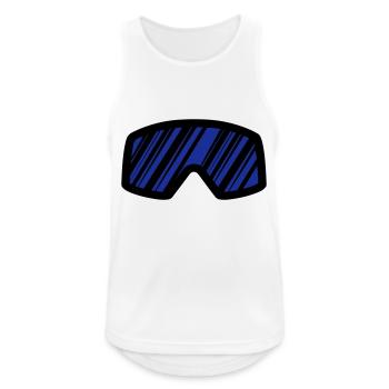 skibrille - Männer Tank Top atmungsaktiv - Weiß - Vorne - Nick (188cm)