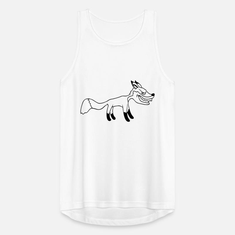 Fuchs Böser Blick Gefährlich Rotfuchs Wildes Tier Männer Tank Top atmungsaktiv