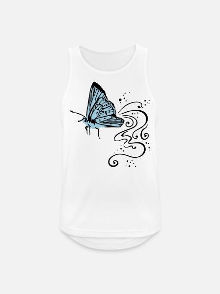 Schmetterling - Männer Tank Top atmungsaktiv - Weiß