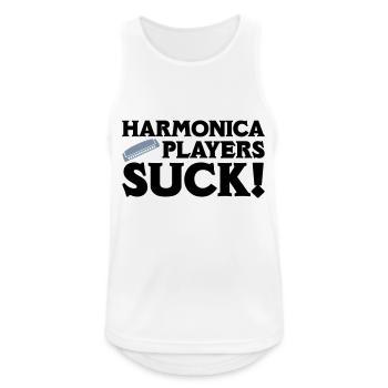 Harmonica Players Suck! - Men's Breathable Tank Top - white - Front - Nick (188cm)
