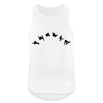 Snowboarder - Freestyle - Männer Tank Top atmungsaktiv - Weiß - Vorne - Nick (188cm)