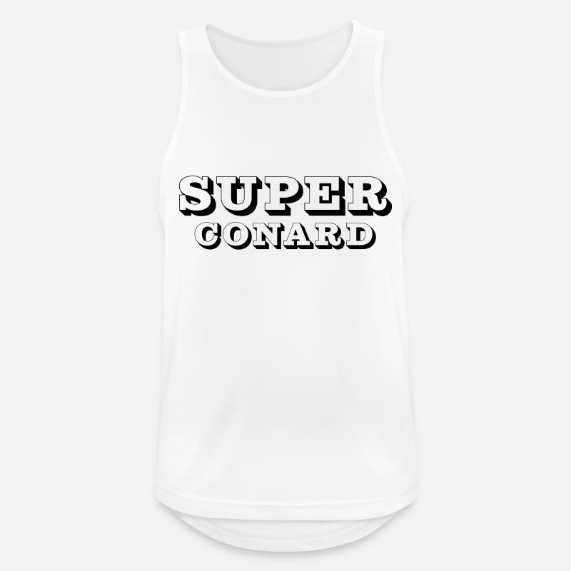SUPER CONARD - Männer Tank Top atmungsaktiv - Weiß
