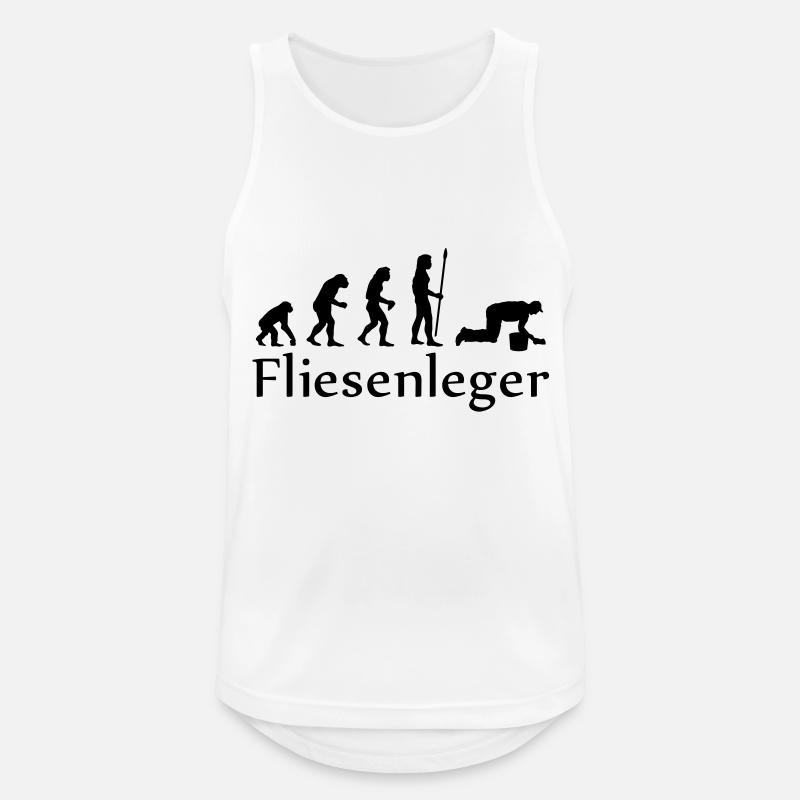 evolution_fliesenleger - Men's Breathable Tank Top - white