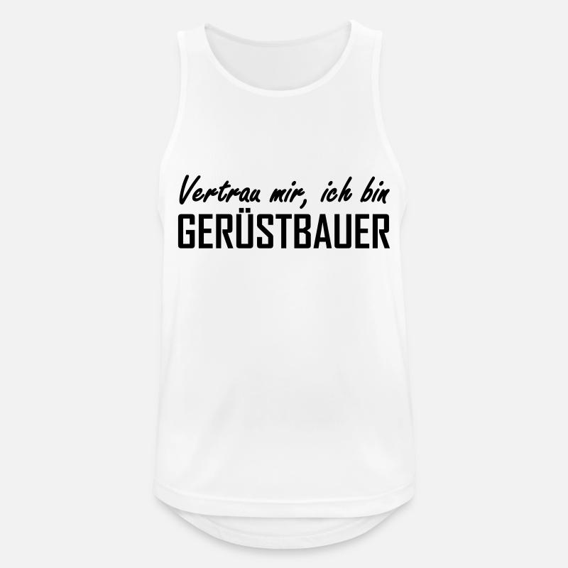 Gerüstbauer - Männer Tank Top atmungsaktiv - Weiß