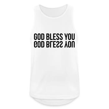 Christlich / Christ / Katholisch / Religion - Männer Tank Top atmungsaktiv - Weiß - Vorne - Nick (188cm)