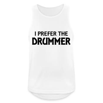 I prefer the drummer - Men's Breathable Tank Top - white - Front - Nick (188cm)