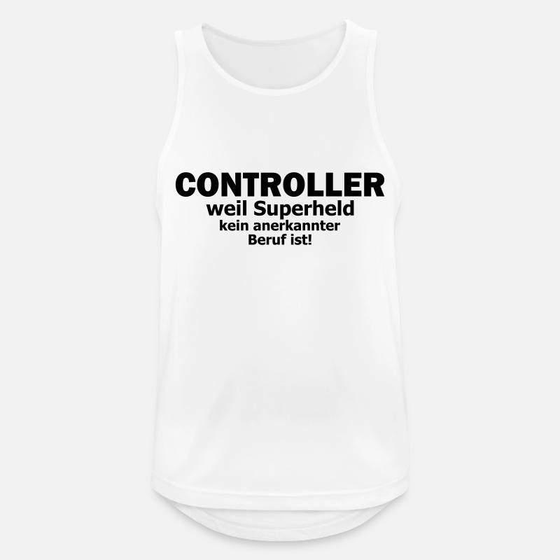 controller - Männer Tank Top atmungsaktiv - Weiß