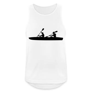 Sport - Paddeln 2er - Männer Tank Top atmungsaktiv - Weiß - Vorne - Nick (188cm)