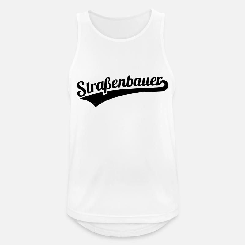 Strassenbauer - Männer Tank Top atmungsaktiv - Weiß