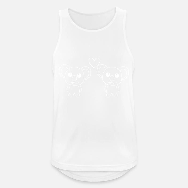 Koala Comic Paar Liebe - Männer Tank Top atmungsaktiv - Weiß