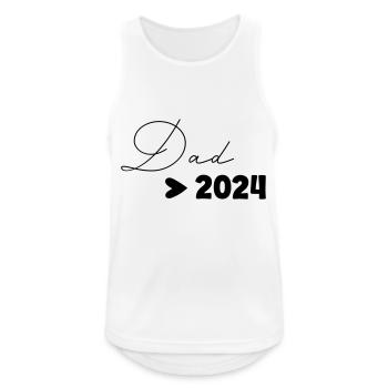 Dad 2024 - Männer Tank Top atmungsaktiv - Weiß - Vorne - Nick (188cm)