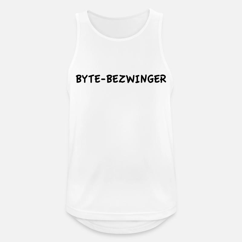Byte Conqueror - Men's Breathable Tank Top - white