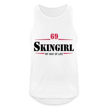 Working Class Skingirl Oi! Antiracist Bootgirl My - Débardeur respirant Homme - blanc - Devant - Nick (188cm)