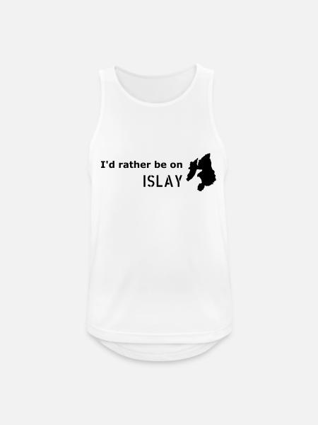I'd rather be on Islay - Men's Breathable Tank Top - white